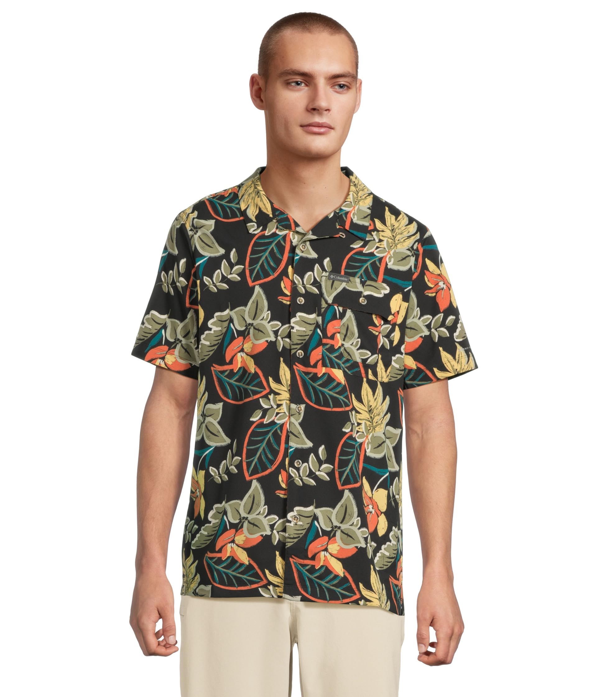 Tech Trail Utility Printed Woven Short Sleeve