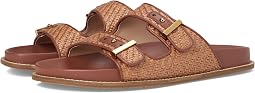 Tan Raffia/Dark Cuoio Leather