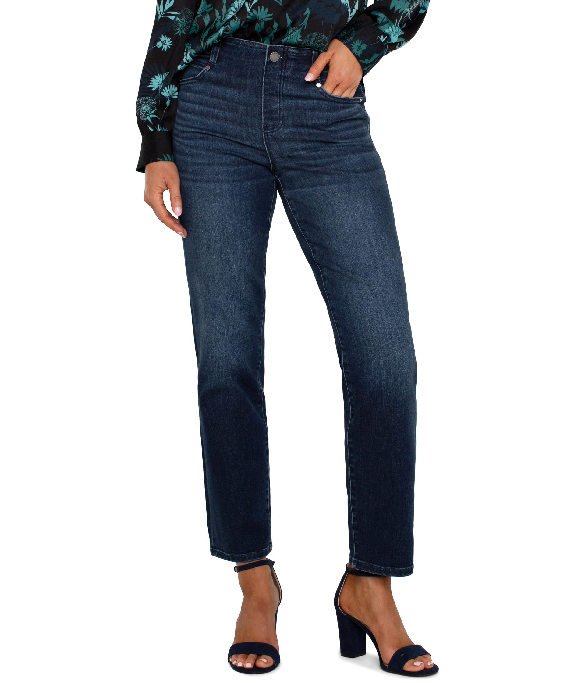 Petite Gia Glider Pull On Slim Mid Rise Stretch Denim