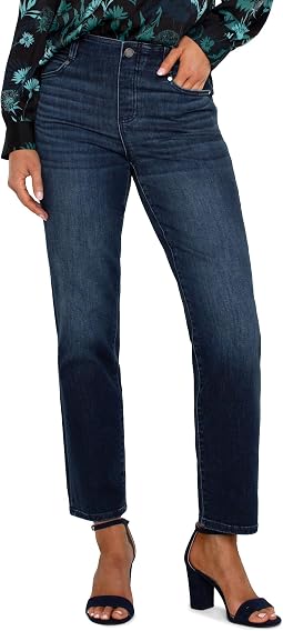 Petite Gia Glider Pull On Slim Mid Rise Stretch Denim