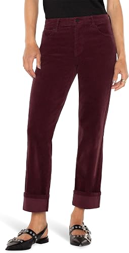Джинсы Marley Girlfriend Cuffed Mid Rise Stretch Corduroy Blackberry