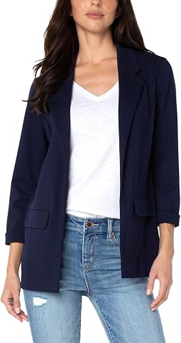 Petite Boyfriend Blazer with Princess Darts Super Stretch Ponte