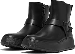 Короткие кожаные ботильоны F-Mode Folded-Knot Flatform