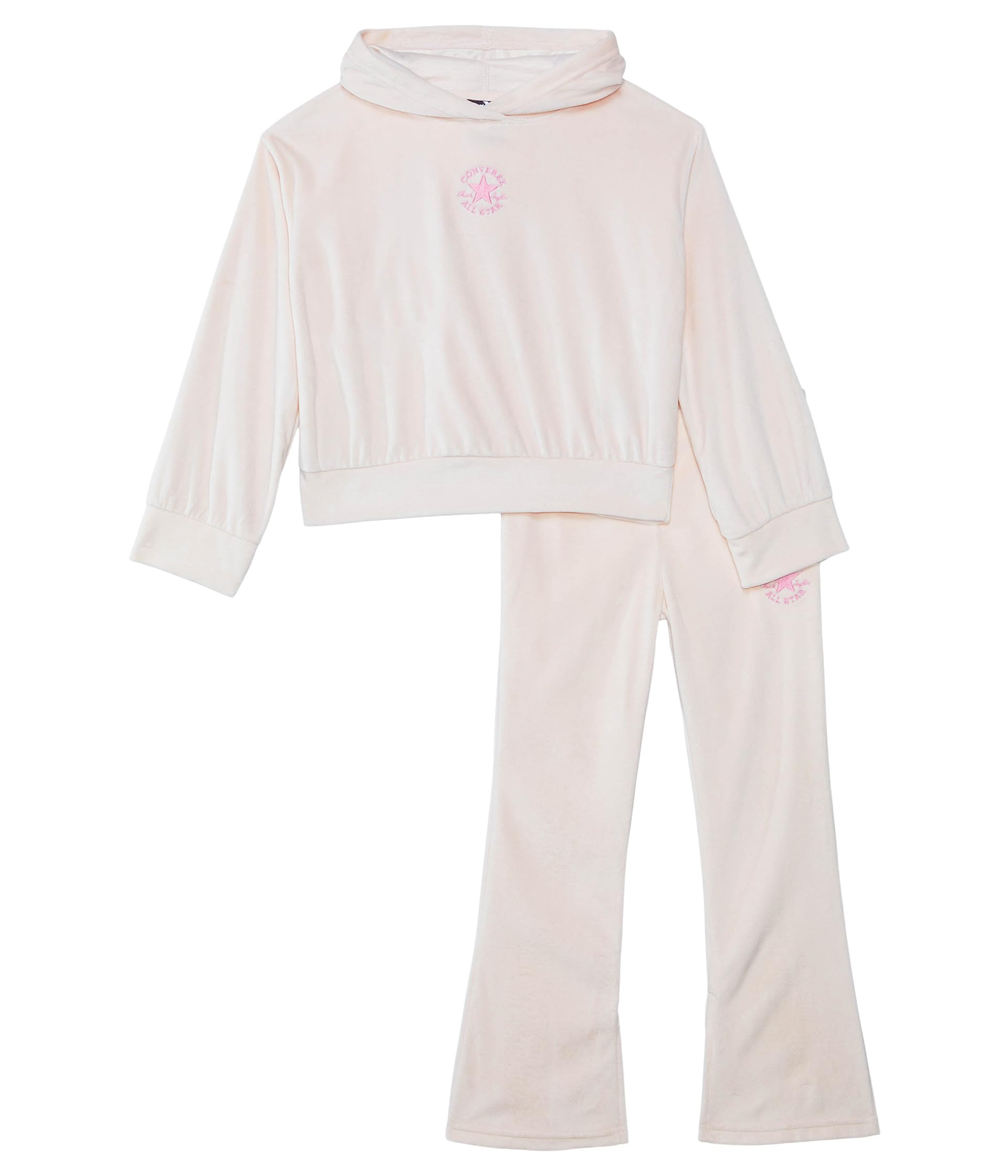 Converse Kids Velour Pullover Hoodie & Flare Legging Set (Детский)