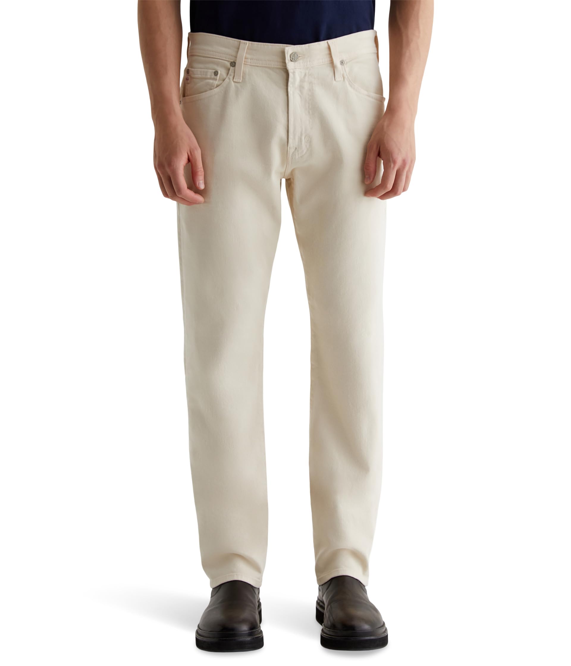 Everett Slim Straight Jeans in 1 Year Ivory Cream