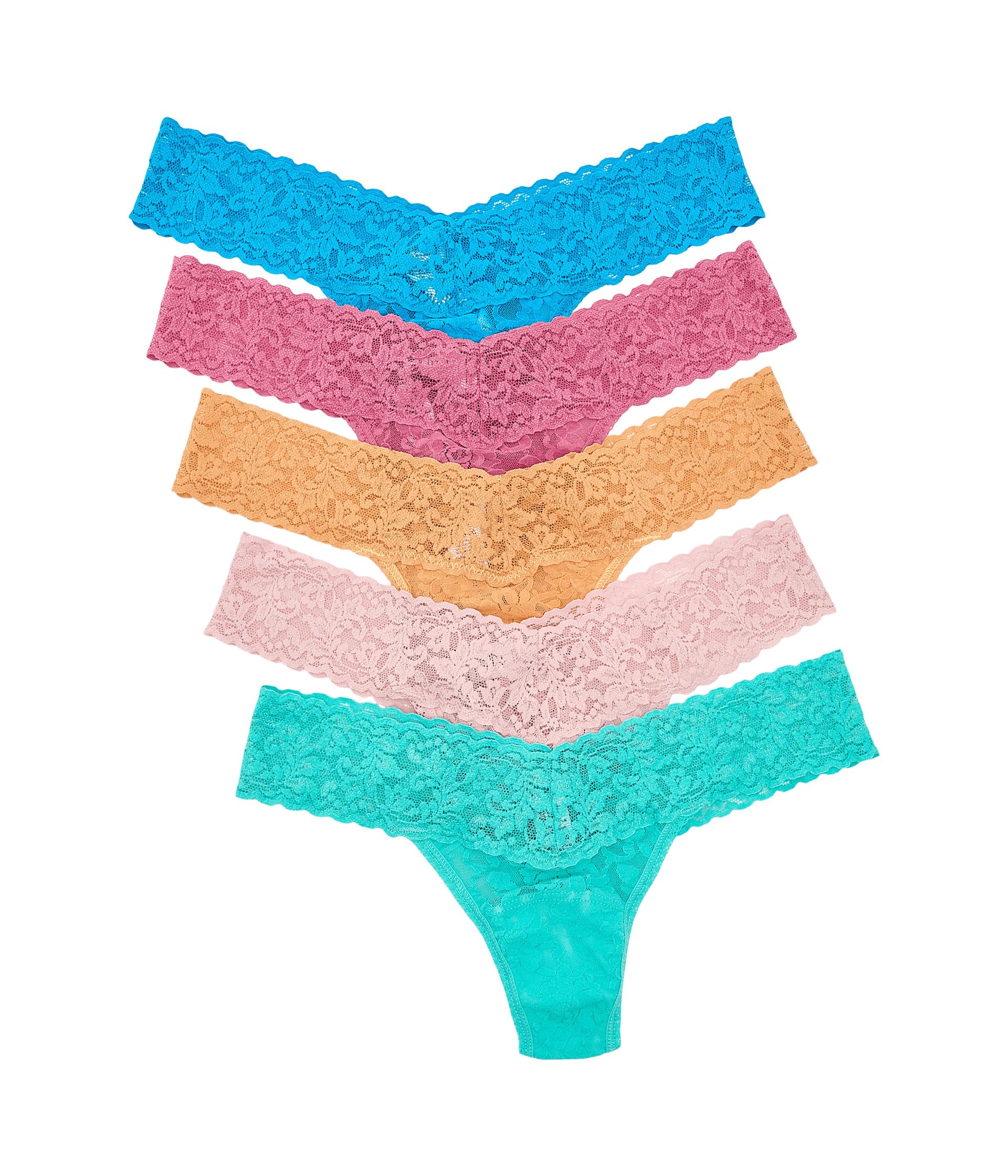 Комплект из 5 штук Signature Lace Low Rise Thong