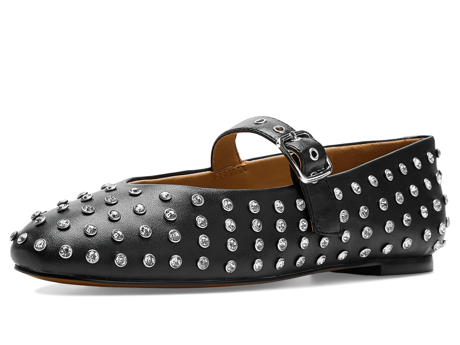 Hera Grommet Mary Jane Flat - Bezel Crys