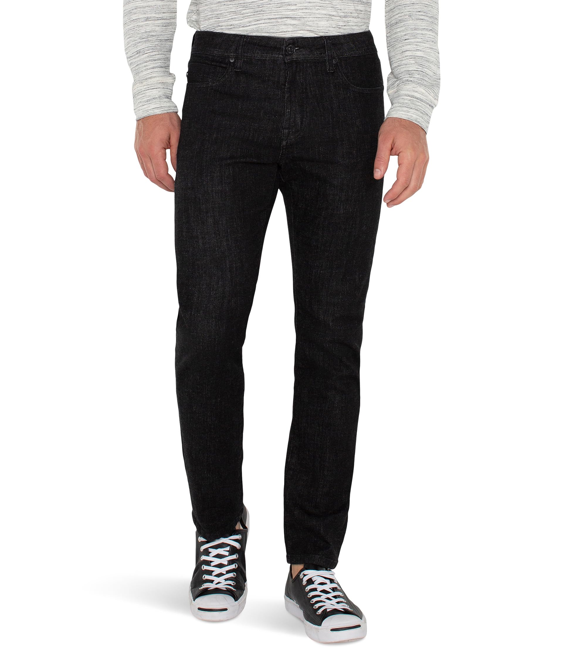 Regent Relaxed Straight Black Stretch Denim