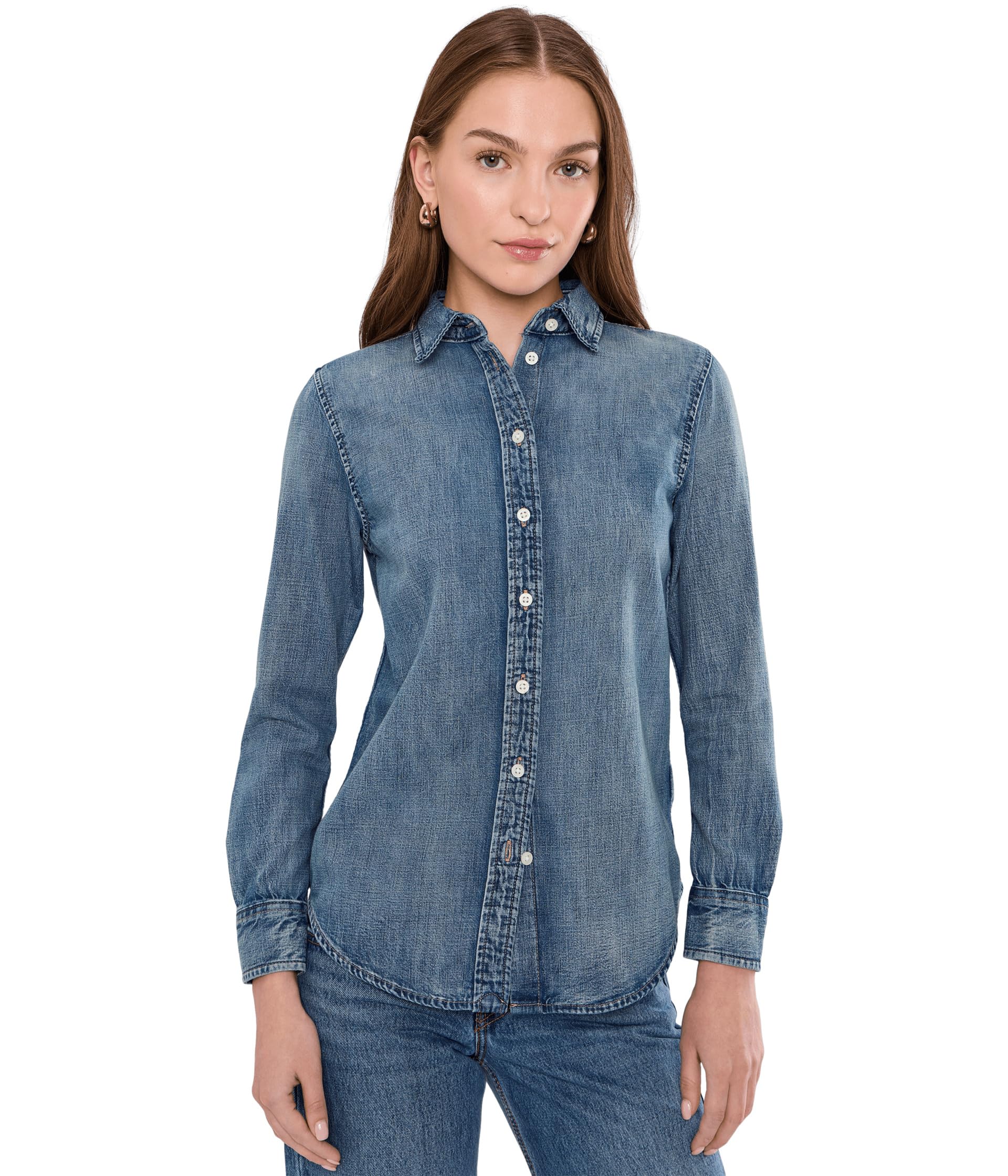 Джинсовая рубашка Classic Fit (Женский)