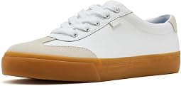 White/Light Grey Leather/Suede