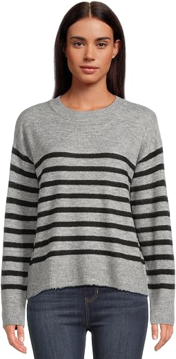 Long Sleeve Crew Neck Dropped Shoulder Sweater