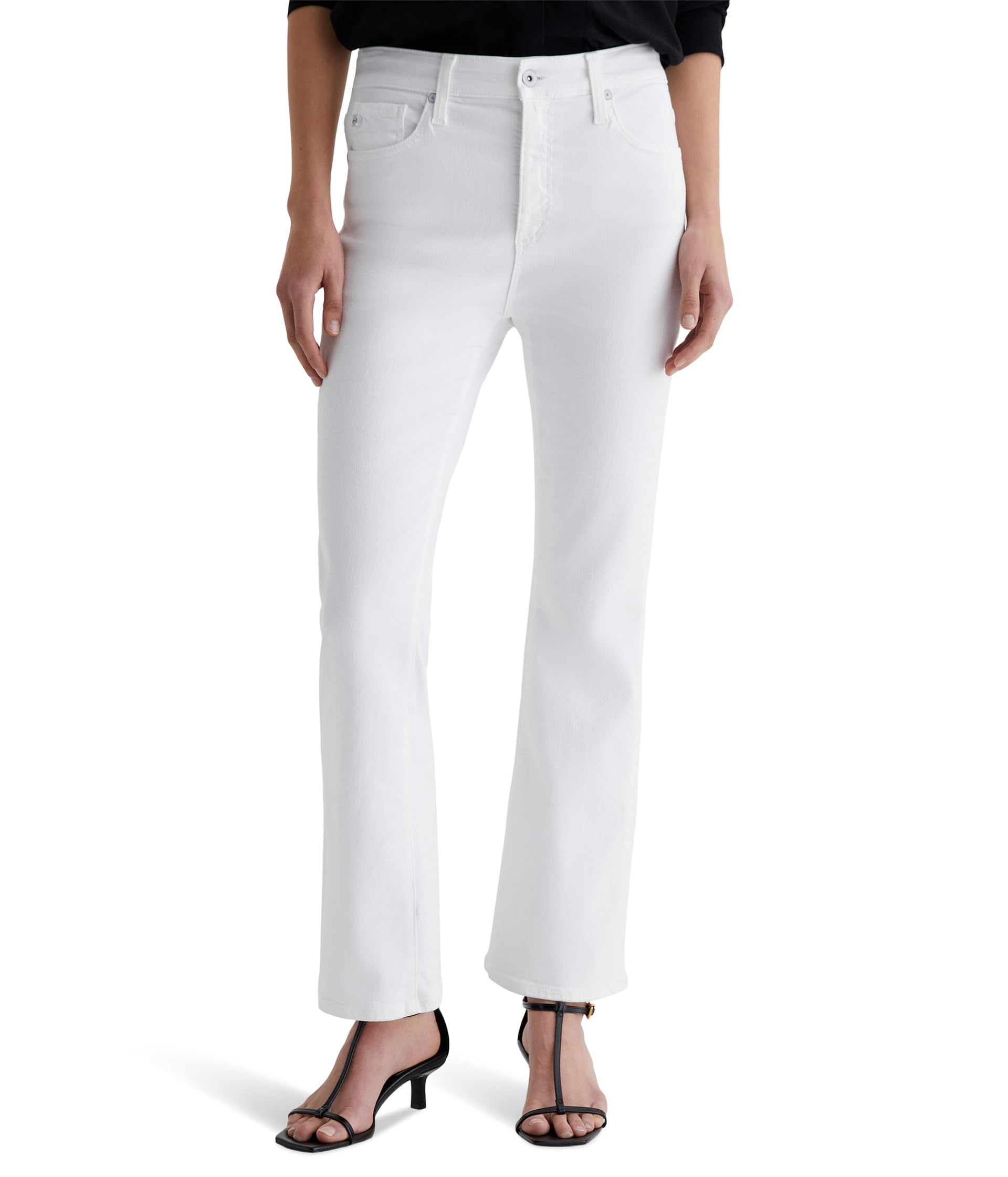 AG Jeans Farrah джинсы кроп-модели с завышенной талией Gallery White