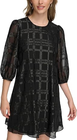 Glitter Chiffon Dress