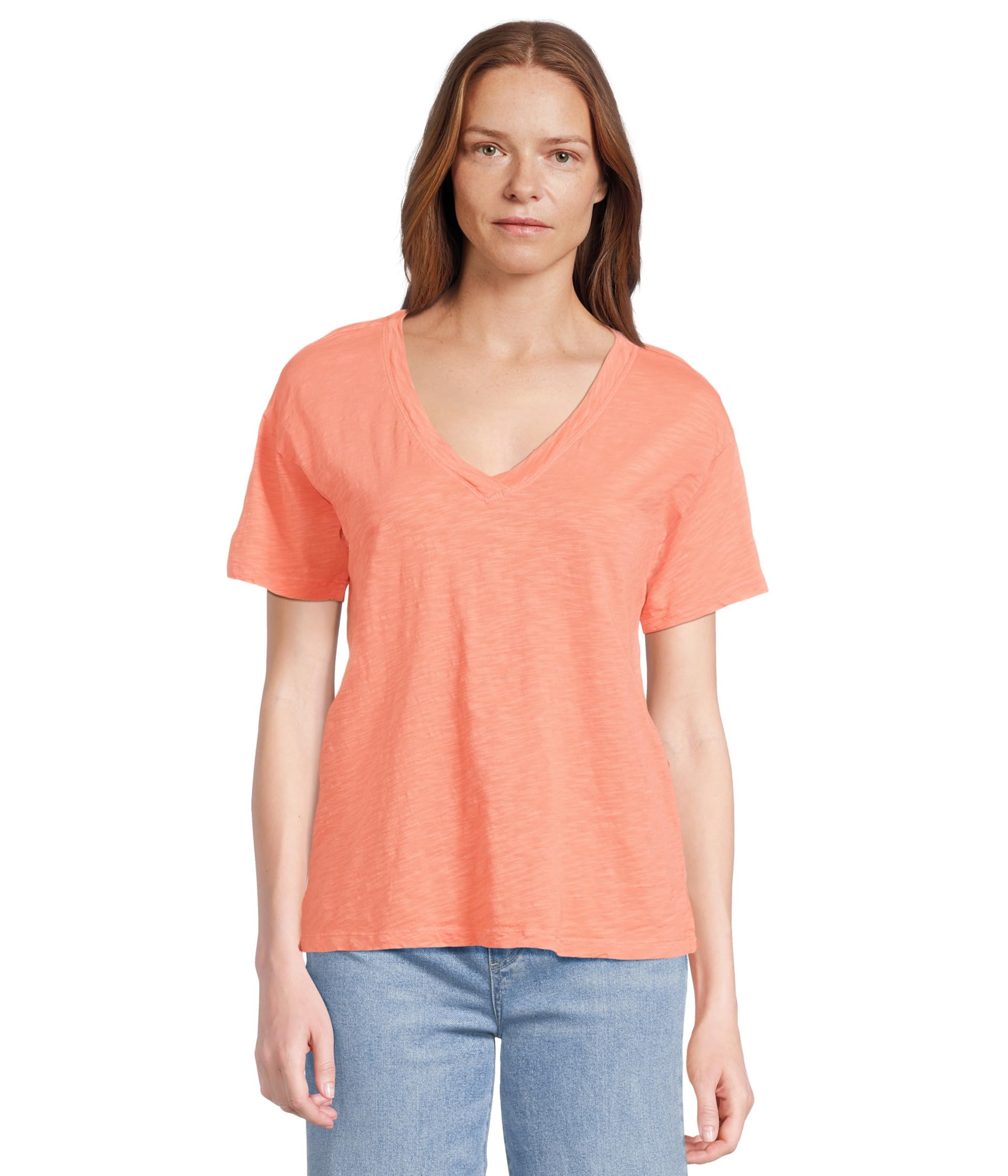 Short Sleeve V-Neck Boxy Tee