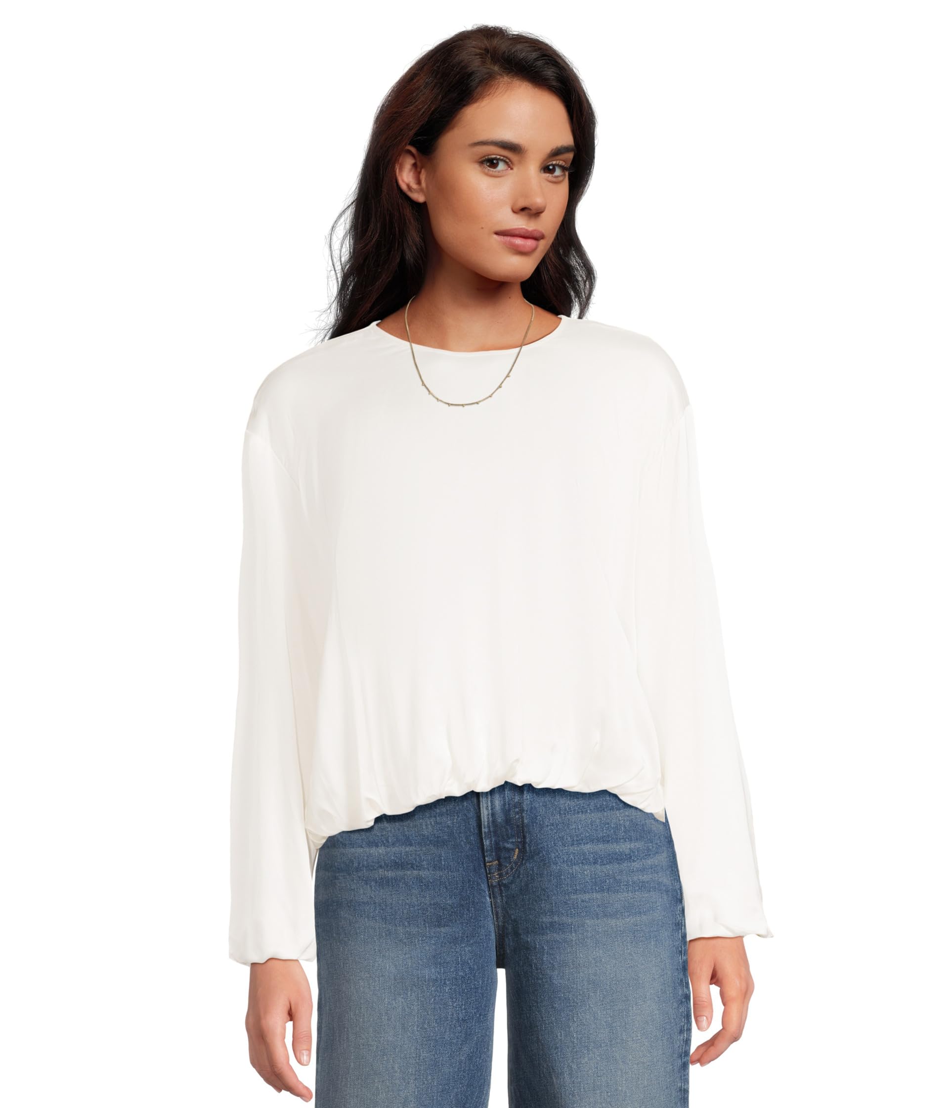 Peach Long Sleeve Bubble Shirt