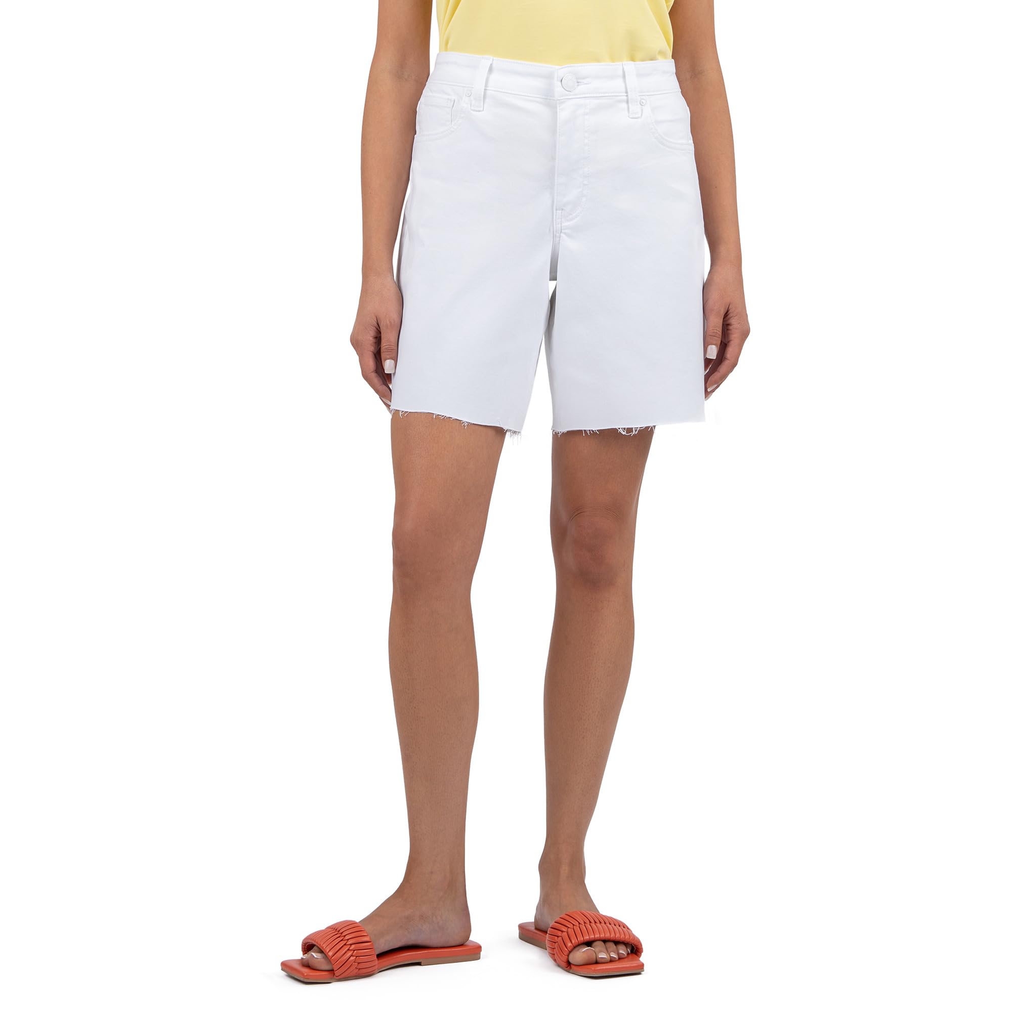 Hailey High-Rise Bermuda-Basic Raw Hem
