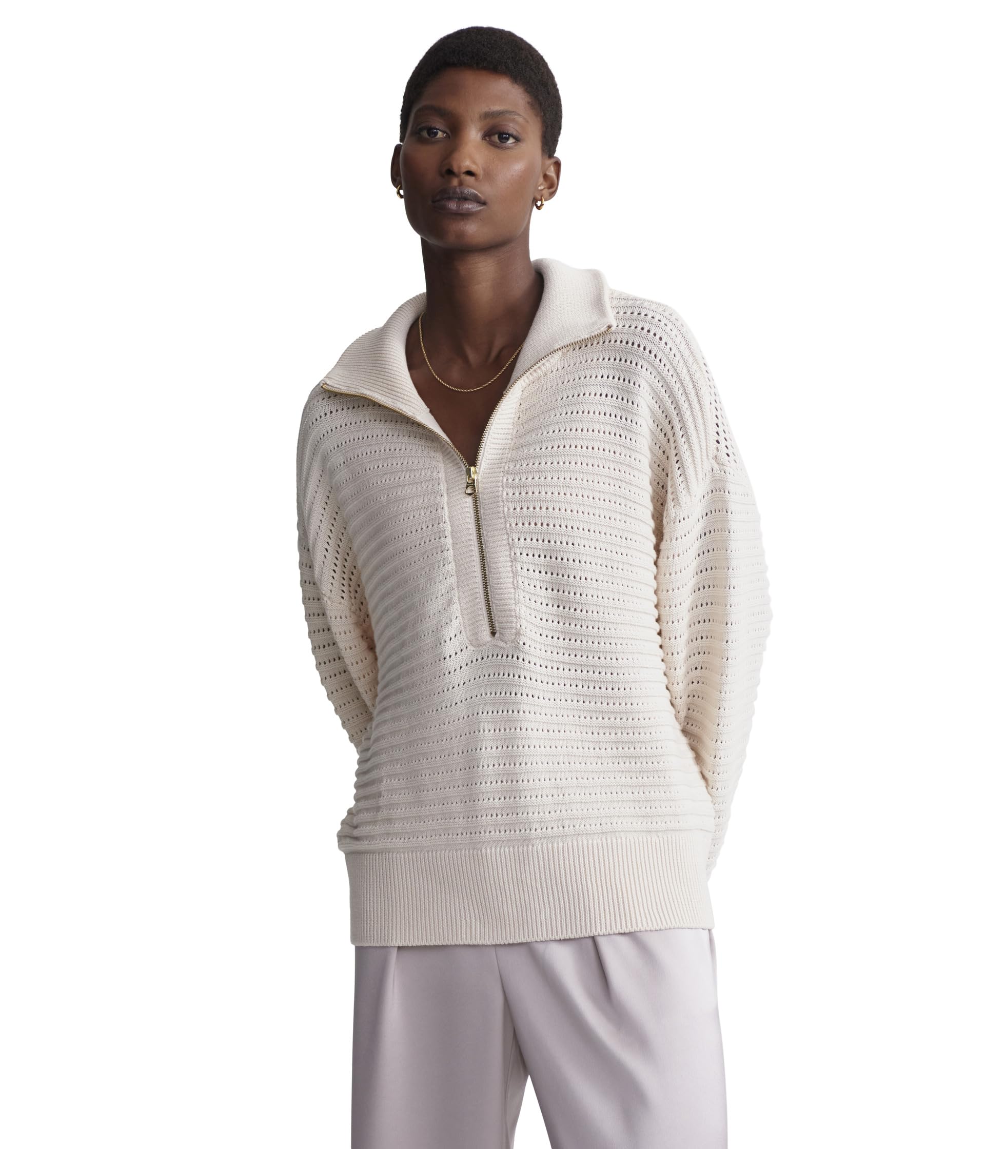 Tara Pointelle 1/2 Zip