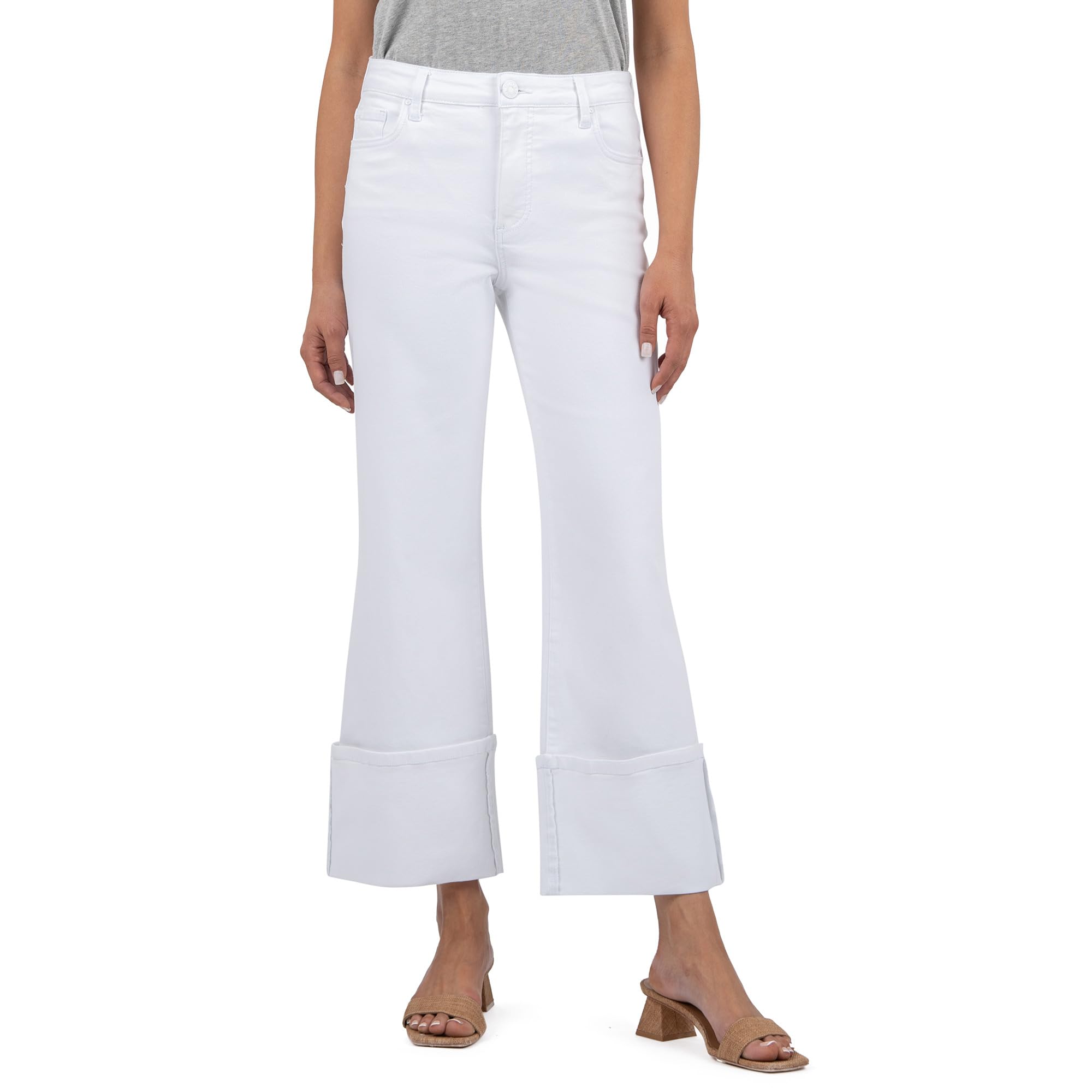Джинсы KUT from the Kloth Charlotte High Rise Fab Ab Wide Leg-Roll Up