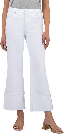Джинсы KUT from the Kloth Charlotte High Rise Fab Ab Wide Leg-Roll Up