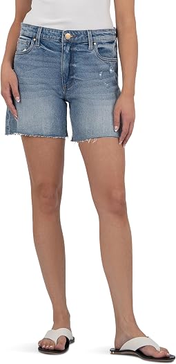Hailey High-Rise Shorts with Raw Hem