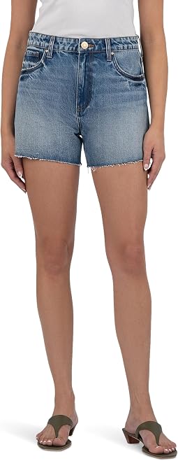 Taylor High Rise Shorts with 5 Pockets with Raw Hem