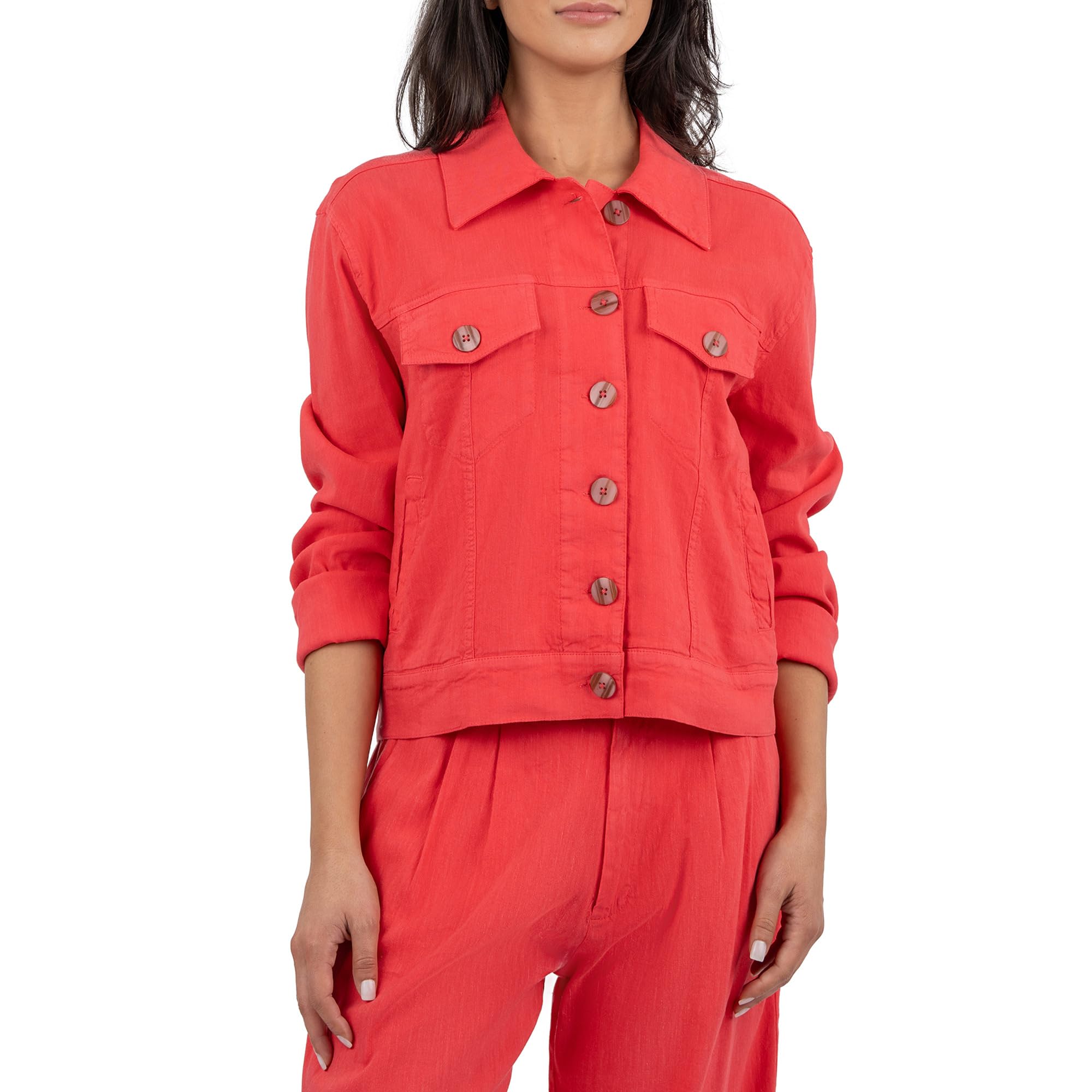 Julia - Semi Fit Linen Jacket