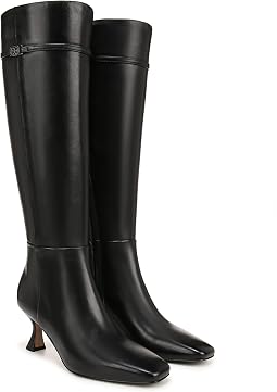 Black Leather Wide Calf