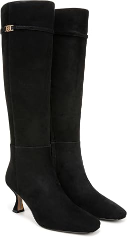 Black Suede Wide Calf