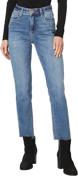 Rachael High Rise Fab Ab Mom Raw Hem Long Inseam