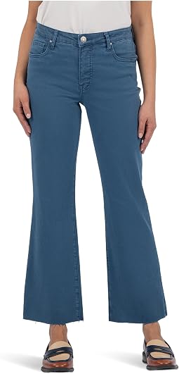 KUT from the Kloth Джинсы Kelsey High Rise Fab Ab Ankle Flare With Raw Hem Женские