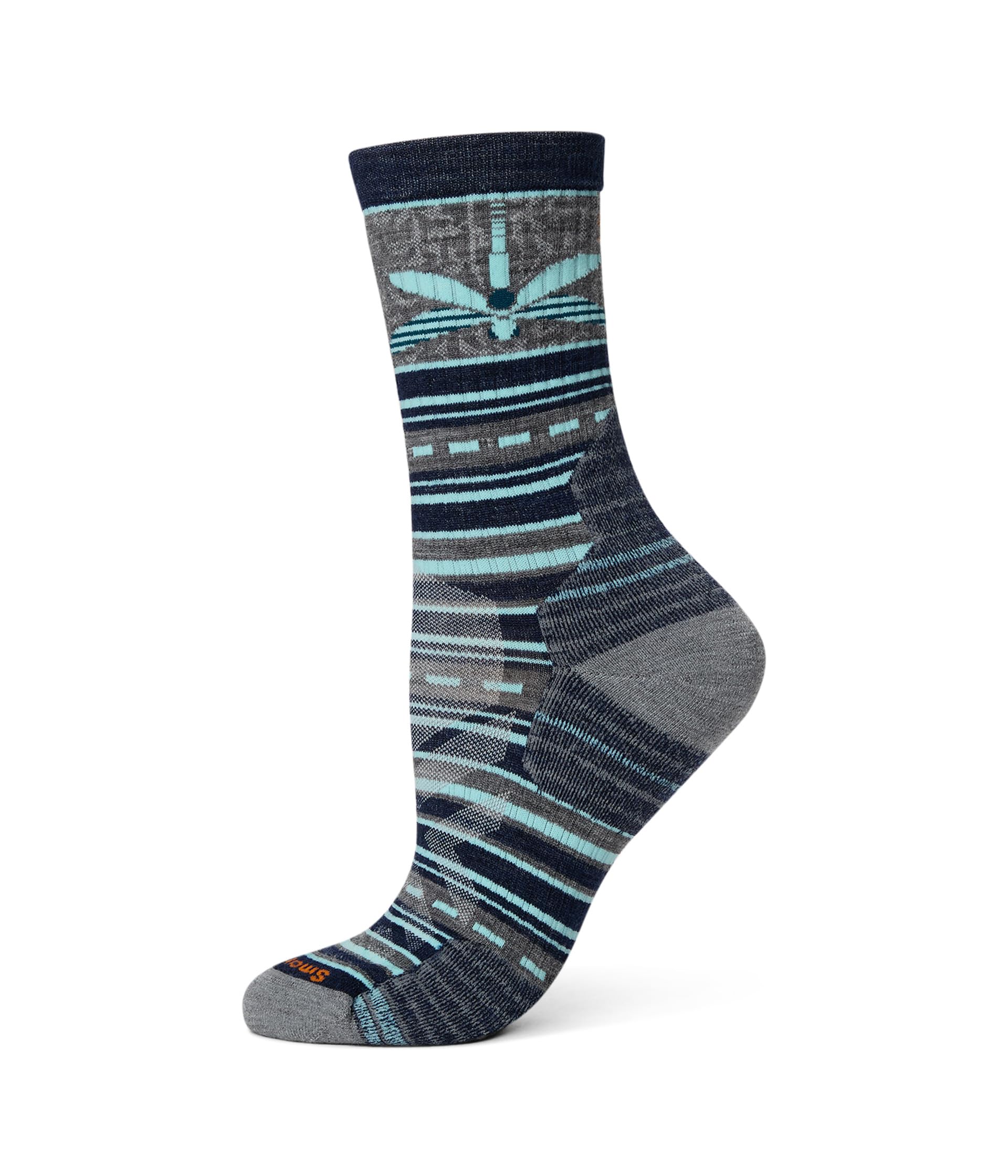 Hike Targeted Cushion Dragon Stitch Mid Crew Socks