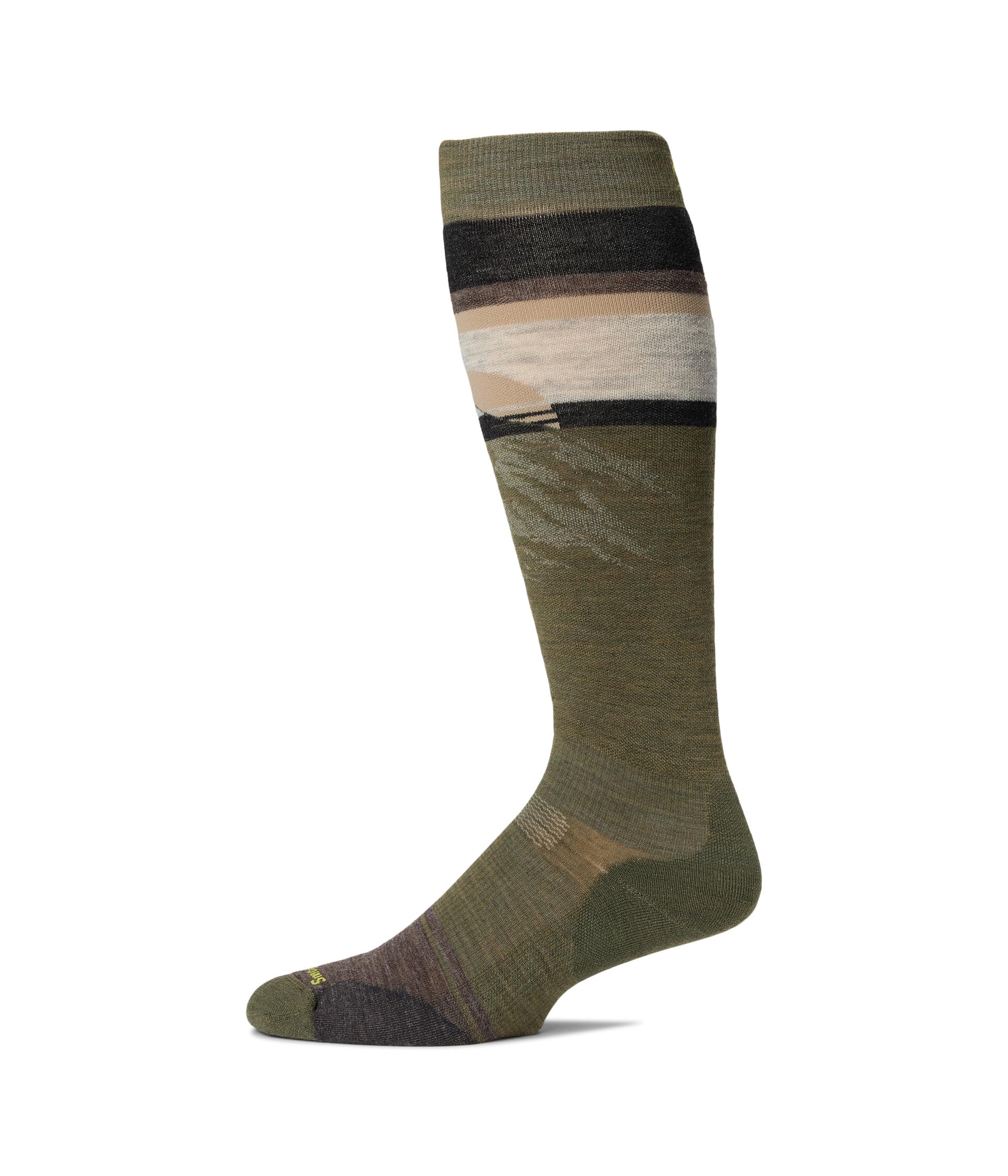 Snowboard Targeted Cushion Mountain Sunrise Over The Calf Socks