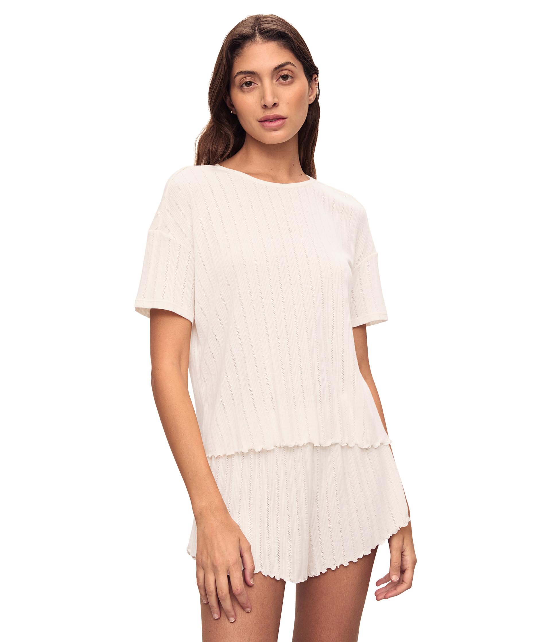 Pointelle Short Sleeve Tee