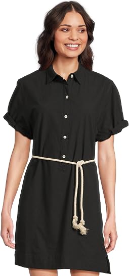 Half Placket Shirt Dress