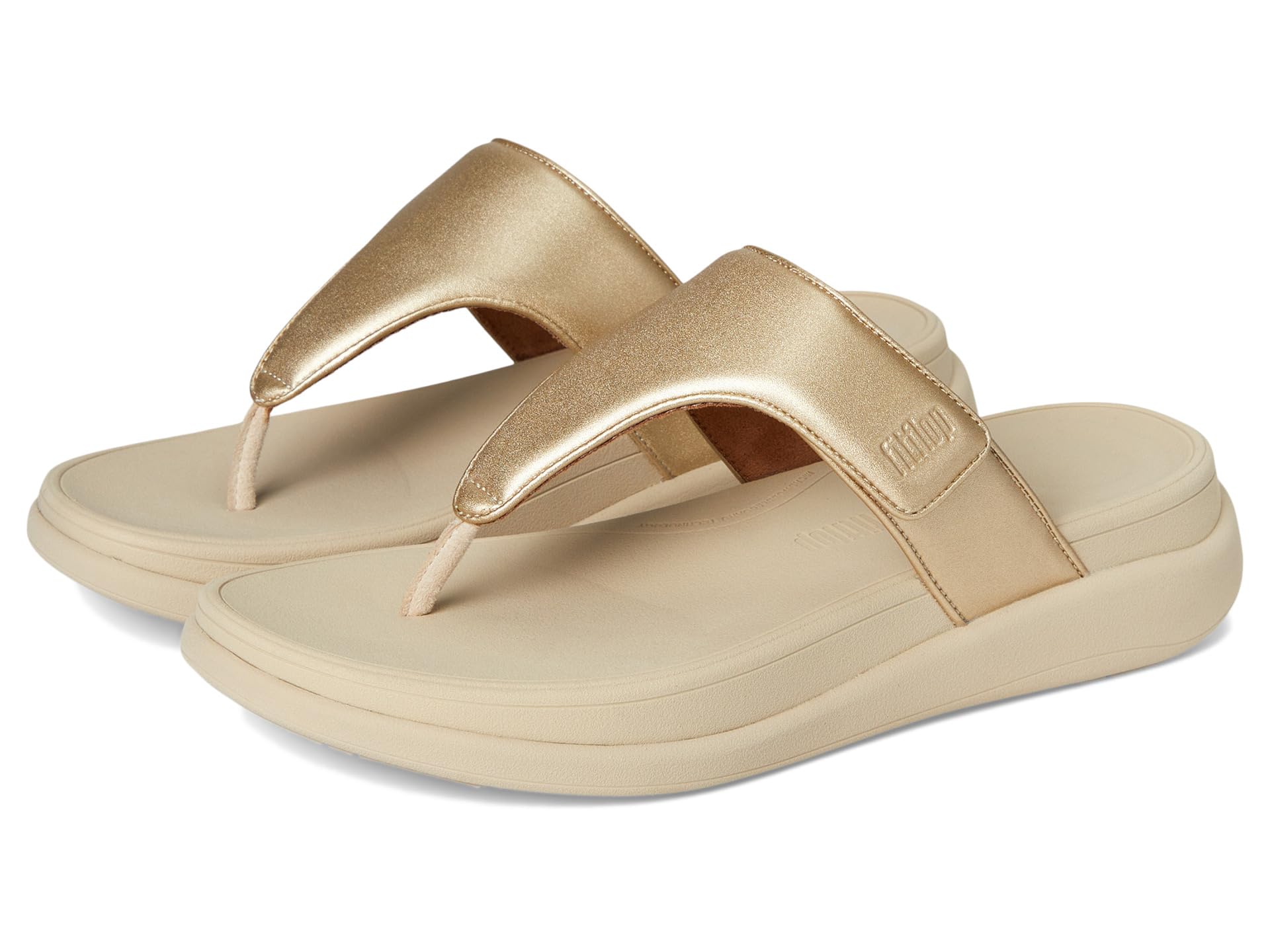 F-Mode Go Adjustable Flatform Toe-Post Sandals