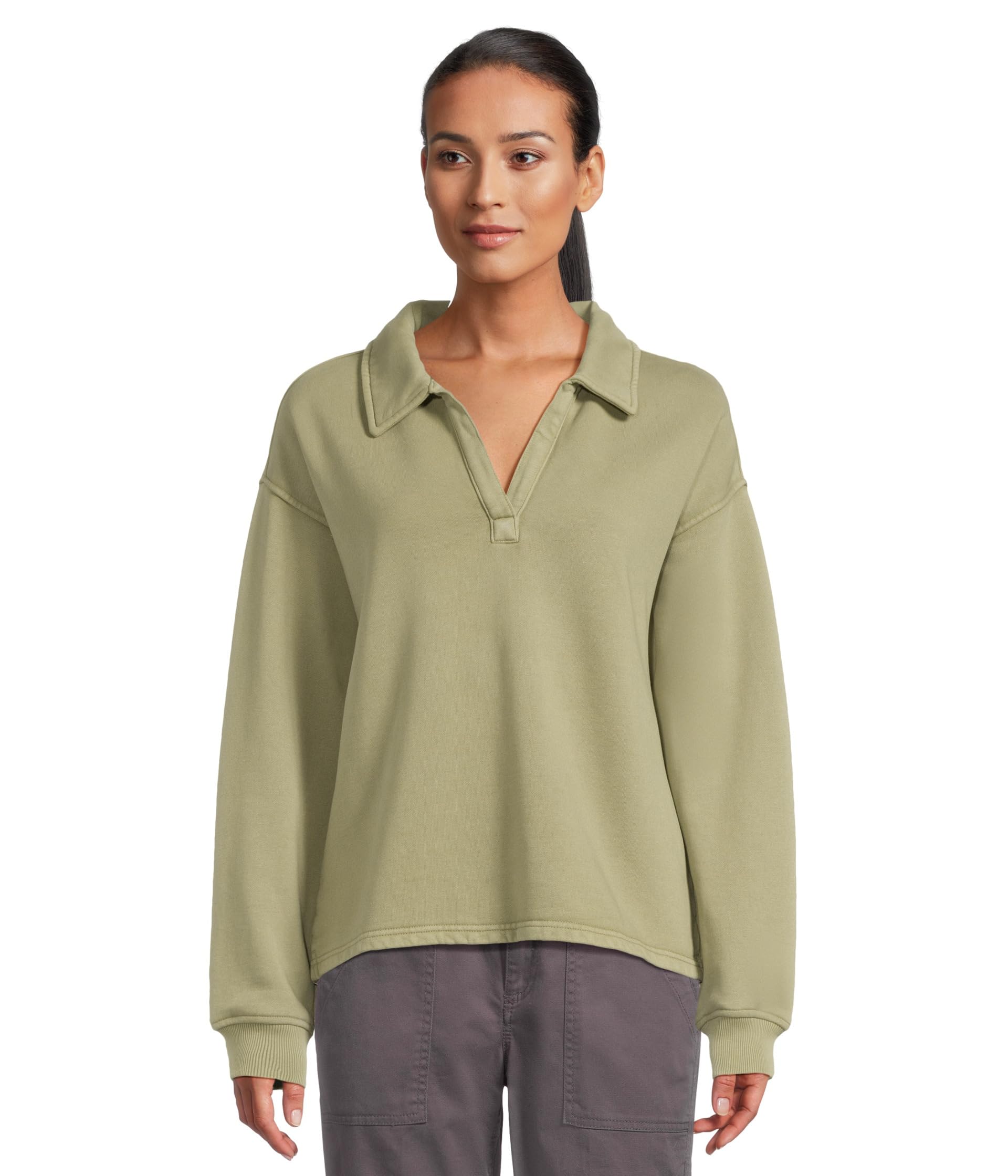 Sunwashed Sweatshirt Splitneck Polo