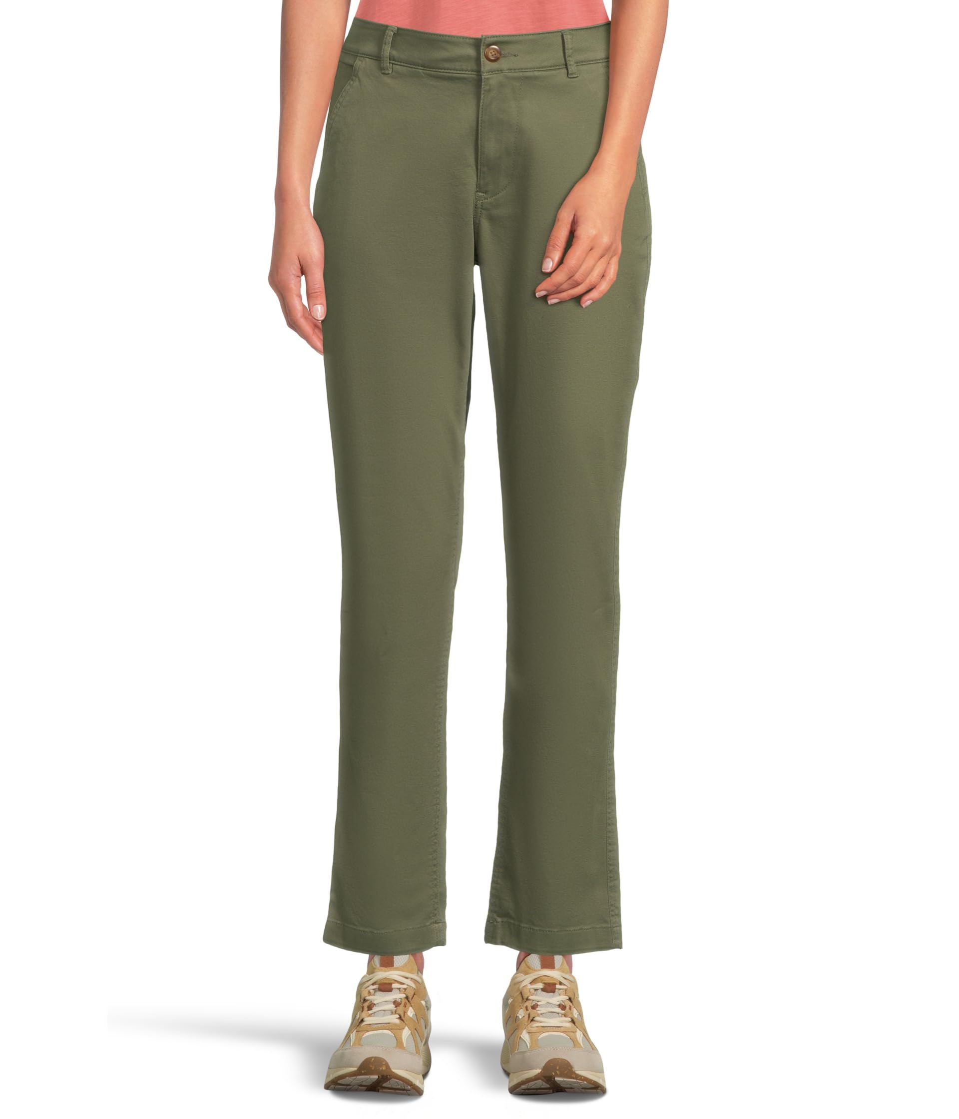 Comfort Stretch Pants Mid-Rise Straight-Leg Chino