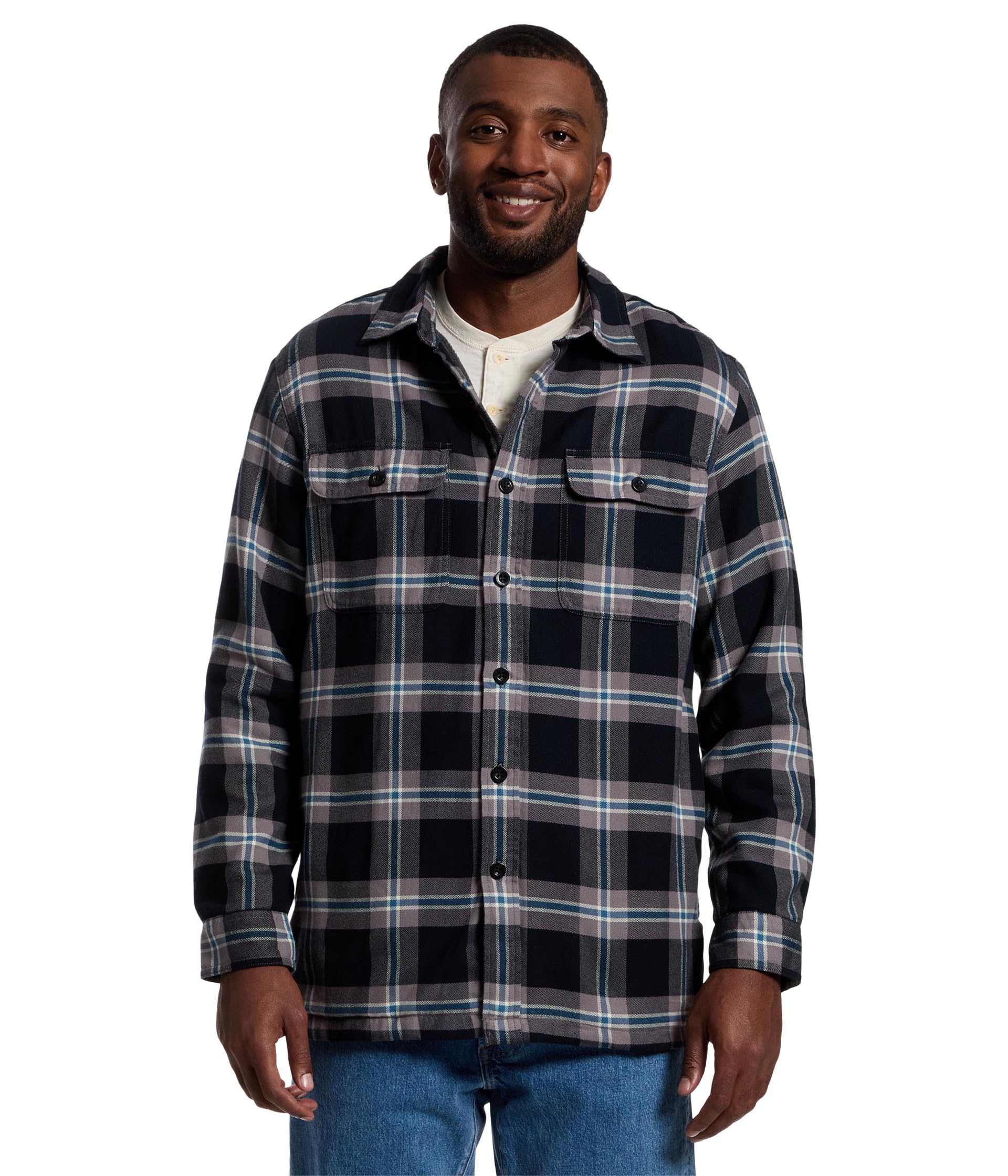 Fleece-Lined Flannel Shirt Traditional Fit