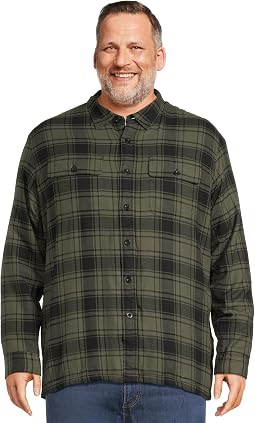 Fleece-Lined Flannel Shirt Traditional Fit