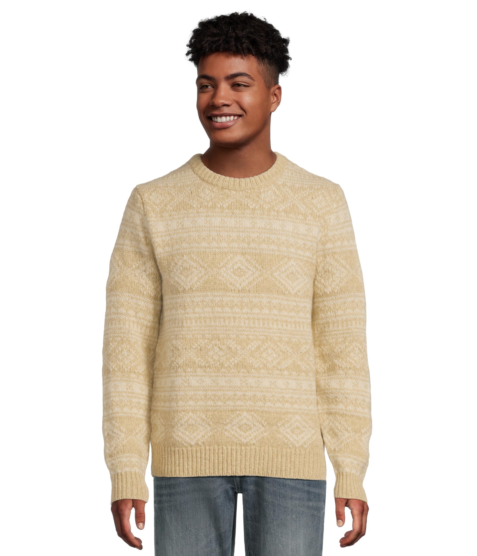 Classic Ragg Wool Crew Sweater Fair Isle