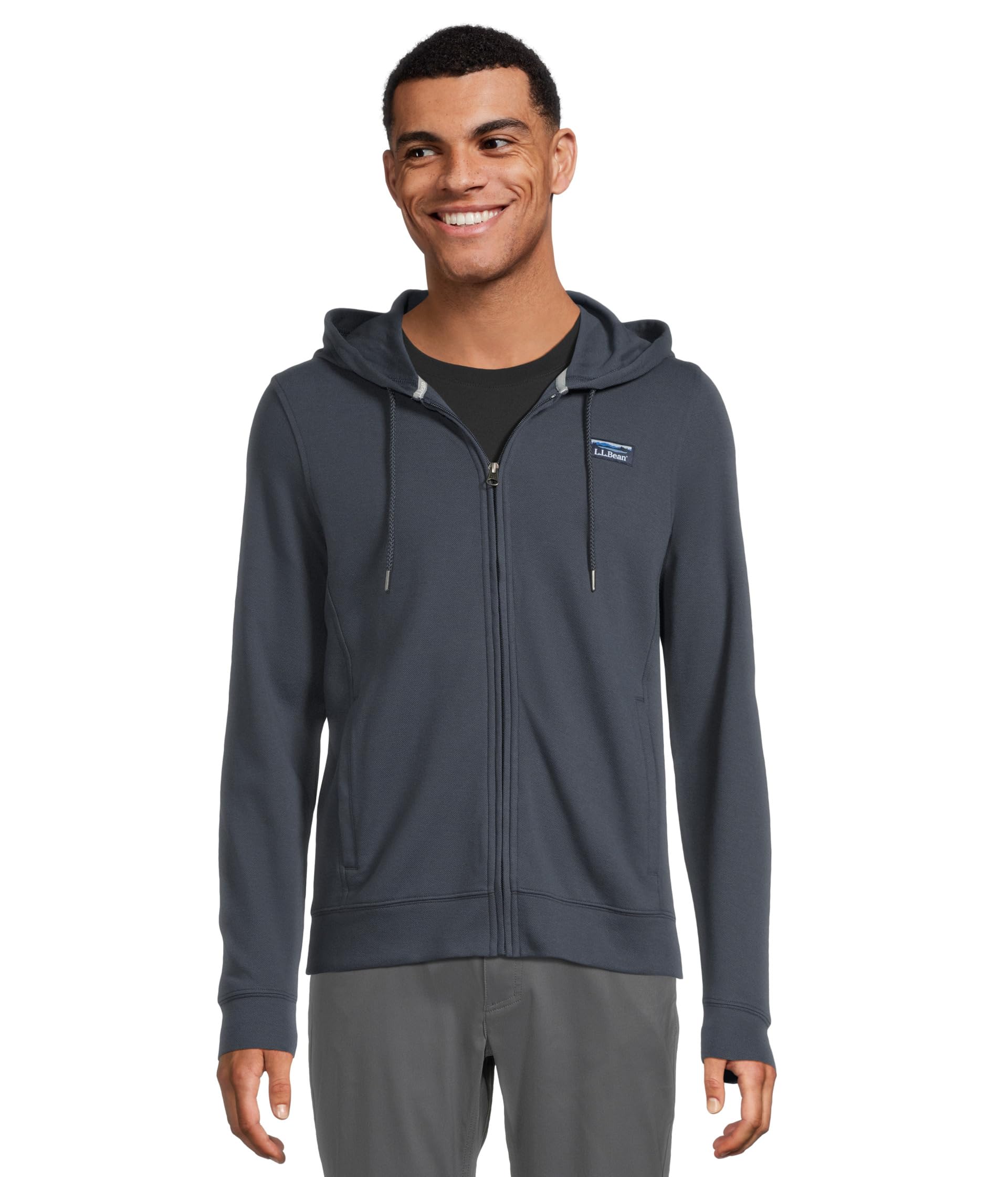 Comfort Stretch Performance Pique Hooded Full Zip