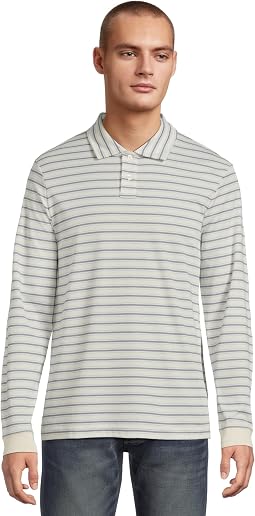 Поло с длинным рукавом Comfort Stretch Performance Polo Long-sleeve Slightly Fitted Stripe