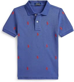 Хлопковая поло-рубашка с сетчатым вставками Polo Pony (для малышей/детей младшего возраста)