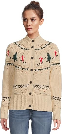 Мужской кардиган с пуговицами из хлопка Signature Cotton Fisherman Button Front Cardigan Sweater