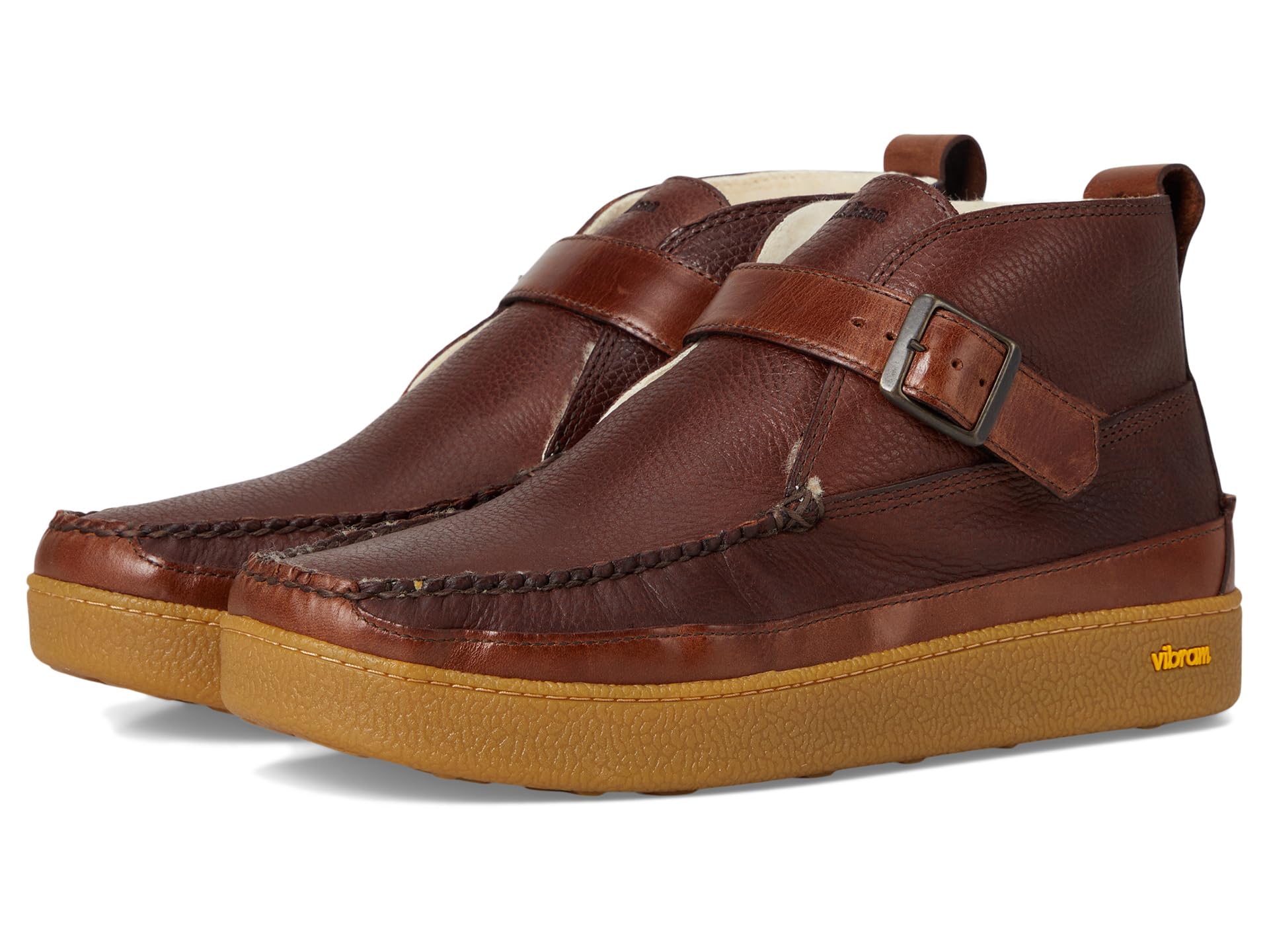 Lodge Moc Vibram Shearling Buckle Boots