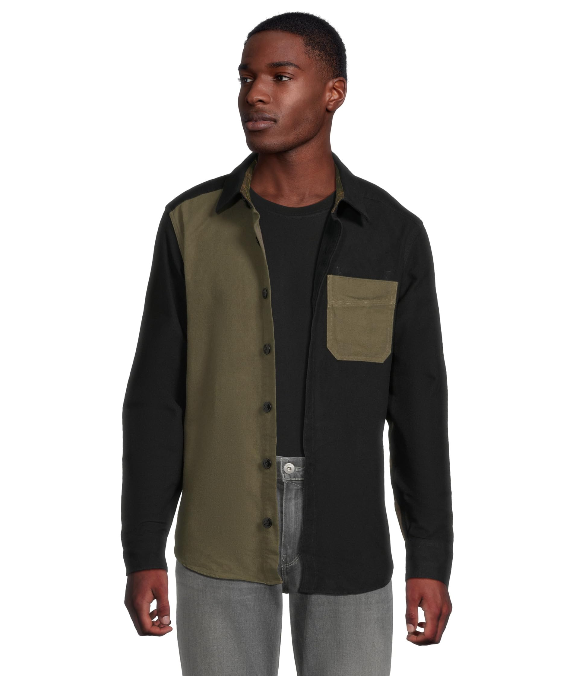 Signature 1933 Chamois Cloth Shirt Long- Sleeve Mixed Media Regular