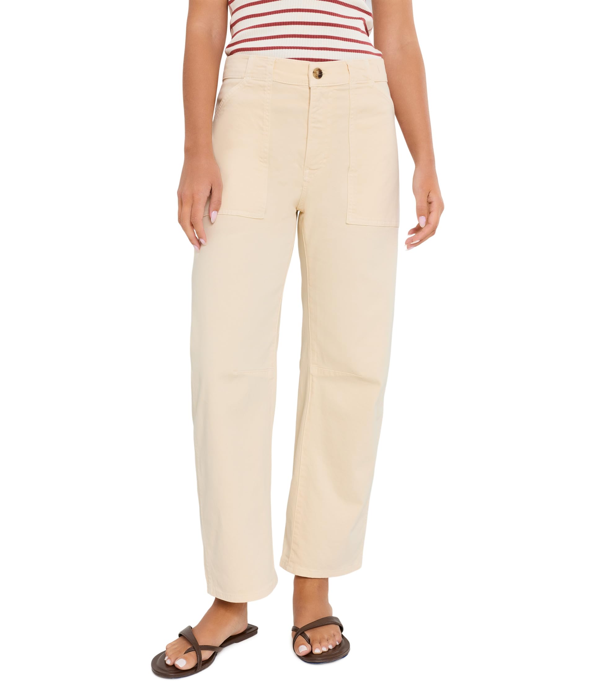 The Darted Barrel-Leg Utility Pant