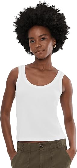 (Re)Generative Cotton Ribbed Scoop Neck Tank