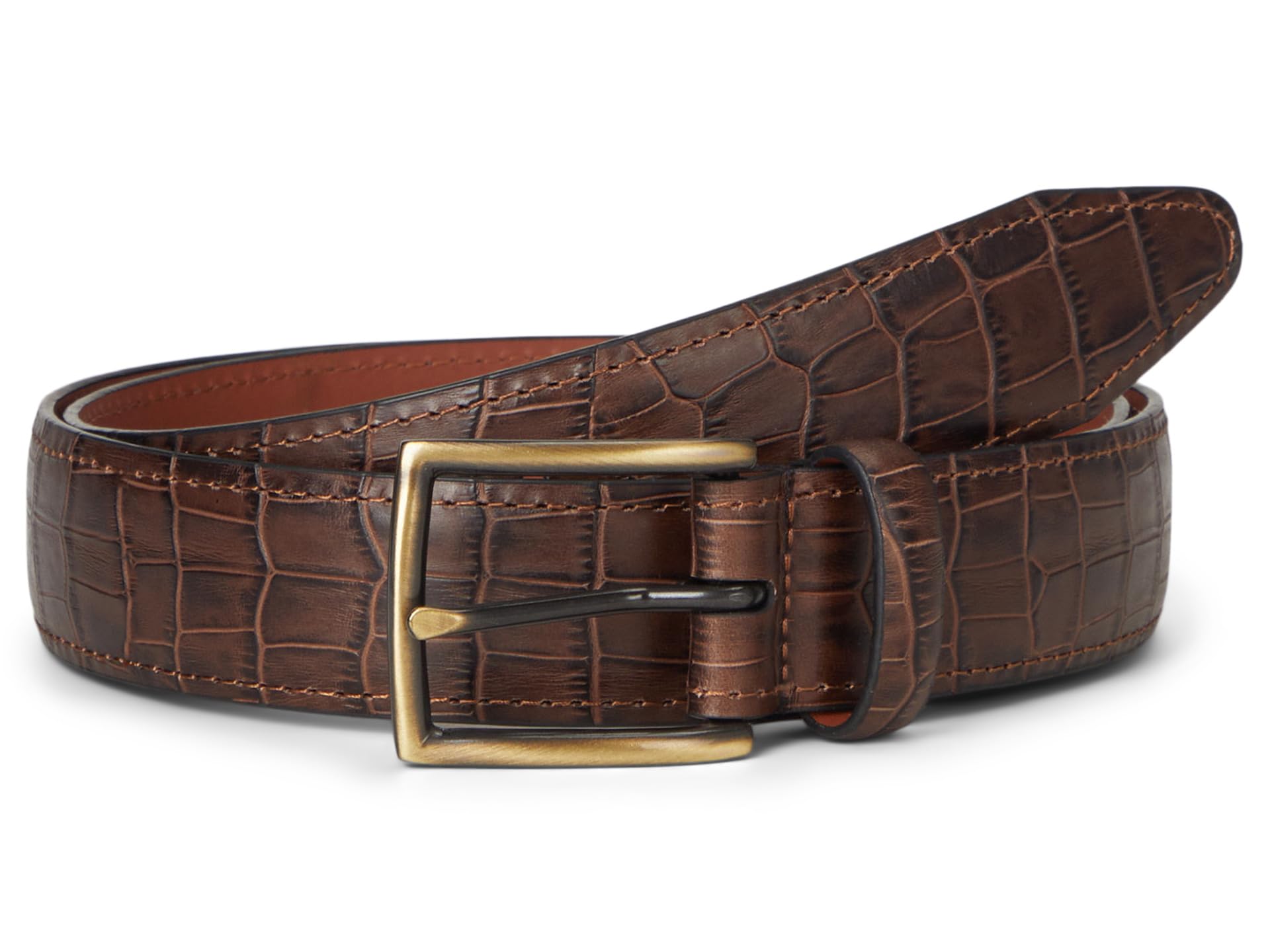 Croc-Embossed Belt