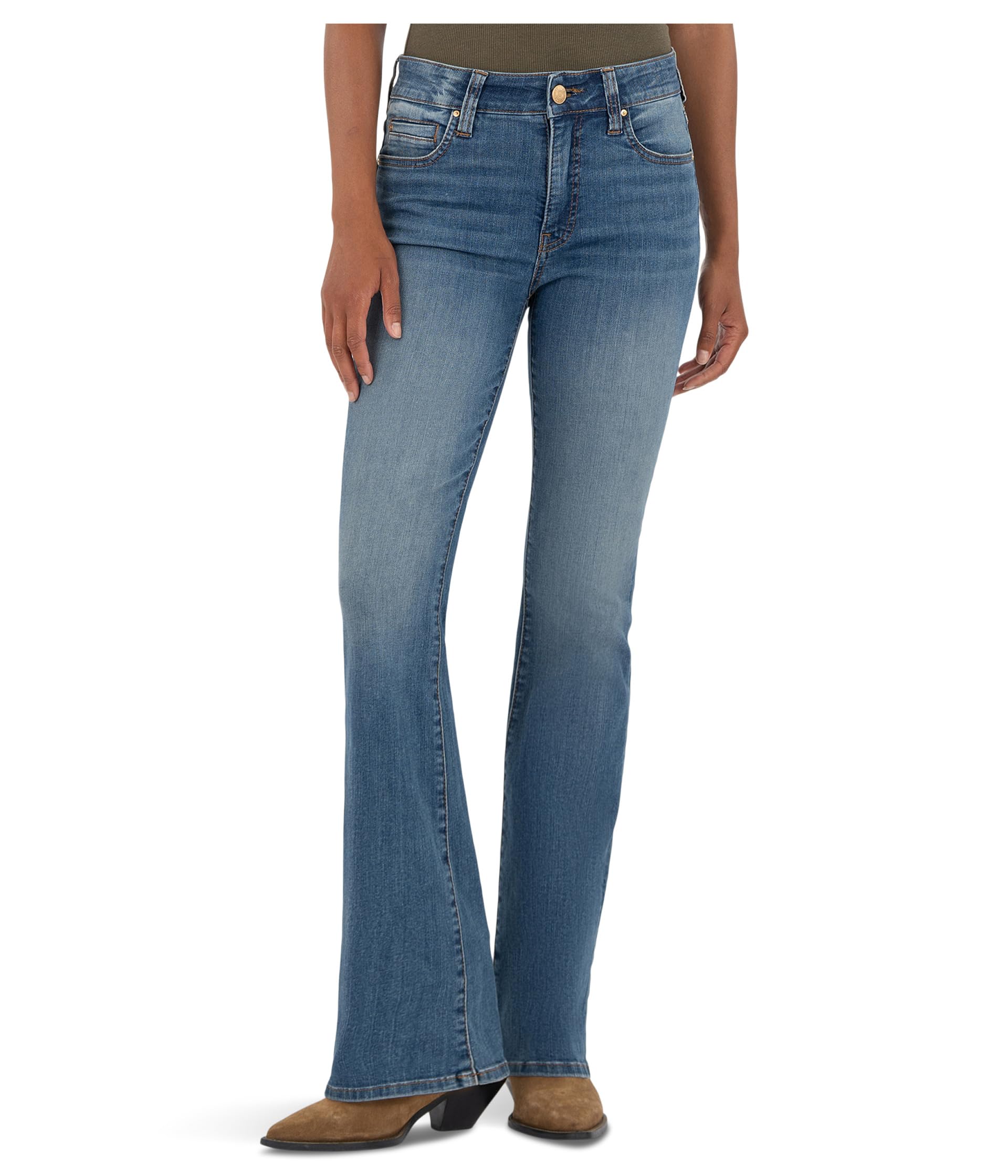 Джинсы Bootcut с высокой талией Natalie High-rise Fab Ab